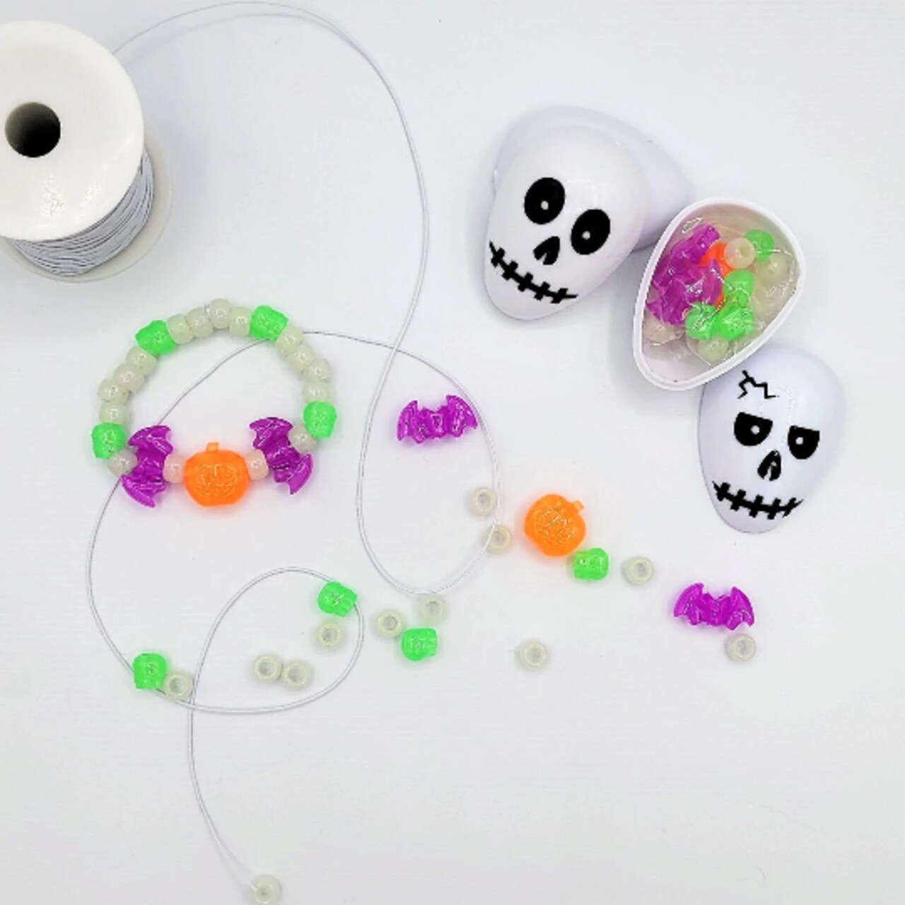 Halloween Crafts for Kids, Skeleton Surprise Egg with DIY Halloween Bracelet Inside by Ink and Trinket Kids